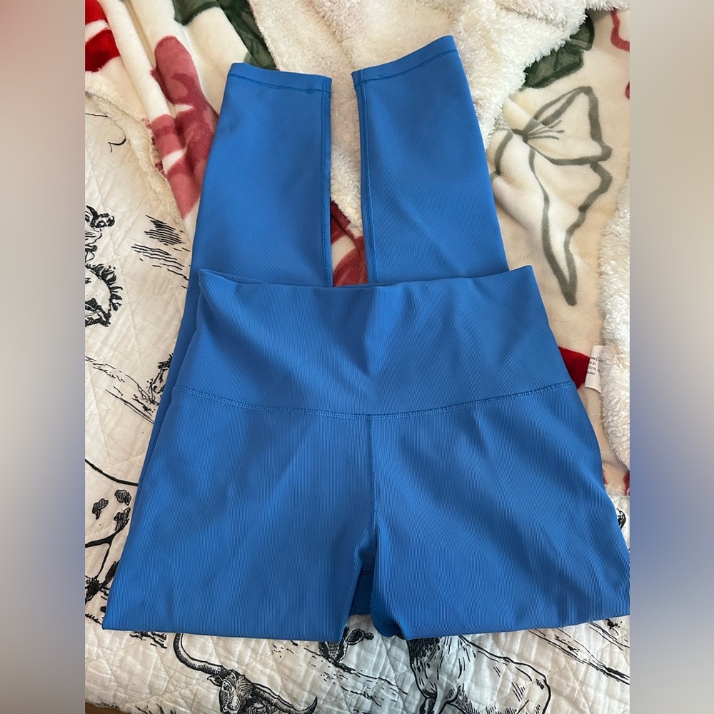 CALIA by Carrie Underwood Bright Blue High-Waist Leggings Shorts